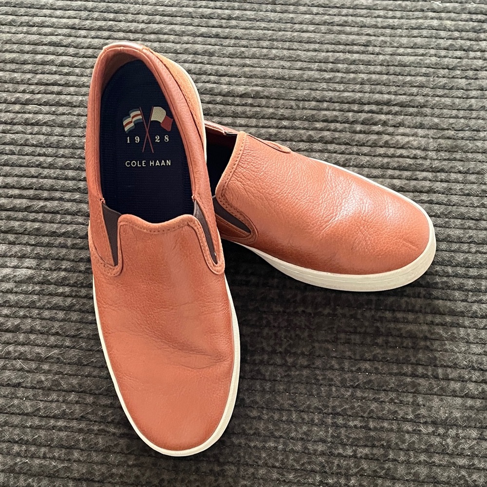 Cole Haan Men's Leather Slip-Ons - Brown